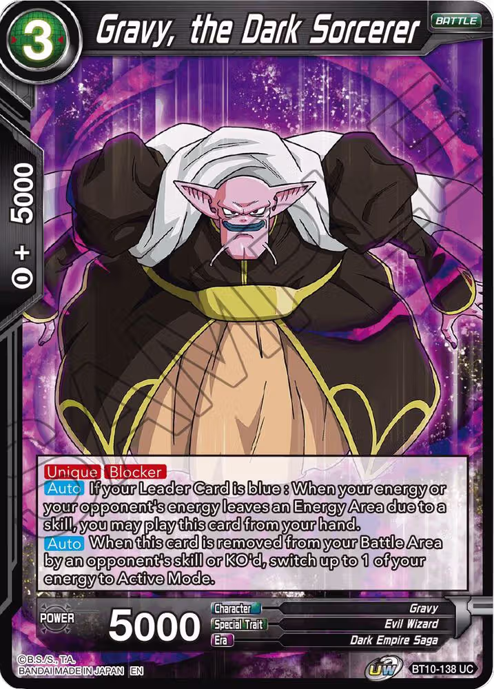 Gravy, the Dark Sorcerer (BT10-138), Rise of the Unison Warrior — DB Super card price