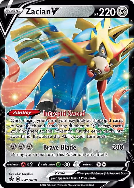 Zacian V - SWSH018 (SWSH018), Sword & Shield Promo Cards — Pokémon card price