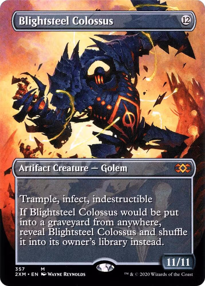 Blightsteel Colossus (Borderless) (357), Double Masters — Magic card price