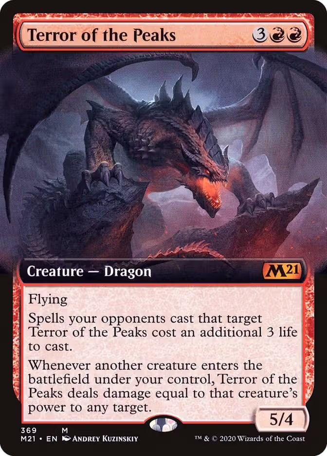 Terror of the Peaks (Extended Art) (369), Core Set 2021 — Magic card price
