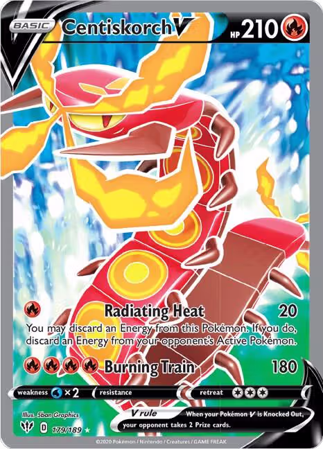Centiskorch V (Full Art) (179/189), Darkness Ablaze — Pokémon card price