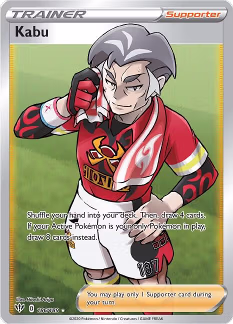 Kabu (Full Art) (186/189), Darkness Ablaze — Pokémon card price