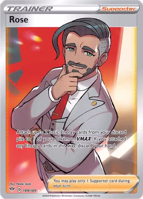 Rose (Full Art) (189/189), Darkness Ablaze — Pokémon card price
