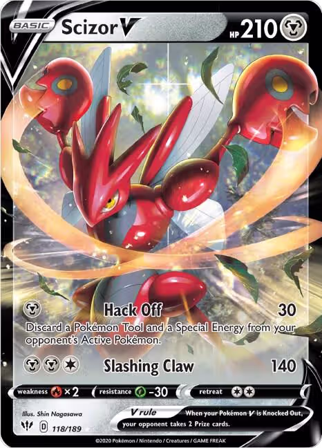 Scizor V (118/189), Darkness Ablaze — Pokémon card price