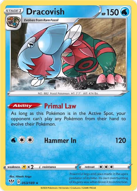 Dracovish (053/189), Darkness Ablaze — Pokémon card price