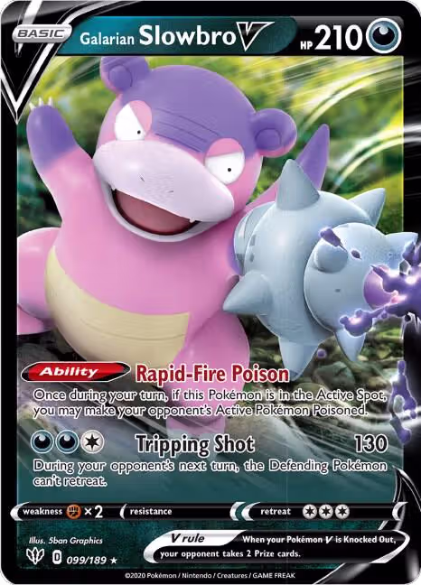 Galarian Slowbro V (099/189), Darkness Ablaze — Pokémon card price