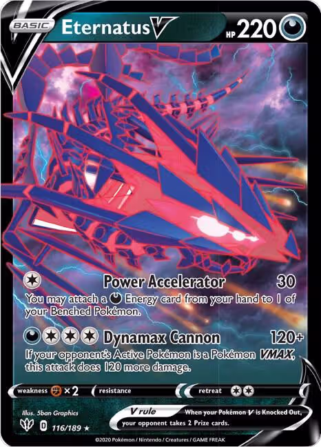 Eternatus V (116/189), Darkness Ablaze — Pokémon card price