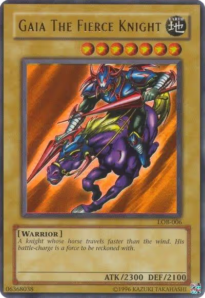 Gaia The Fierce Knight (LOB-006), The Legend of Blue Eyes White Dragon — Yu-Gi-Oh! card price