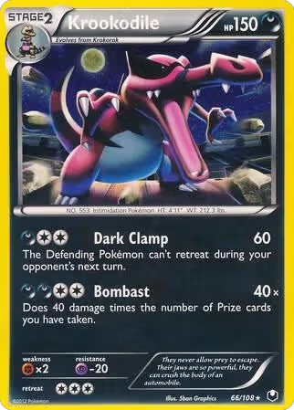 Krookodile - 66/108 (Cosmos Holo) (066/108), Blister Exclusives — Pokémon card price