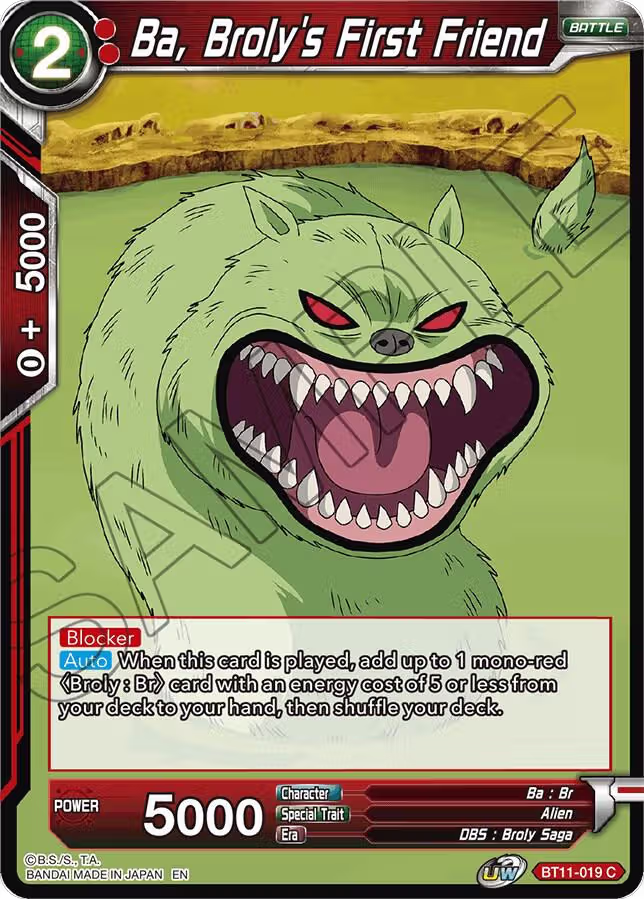 Ba, Broly's First Friend (BT11-019), Vermilion Bloodline — DB Super card price