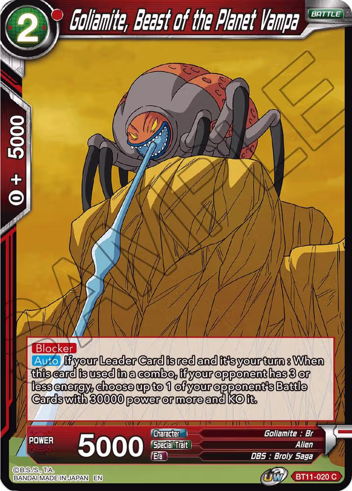 Goliamite, Beast of the Planet Vampa (BT11-020), Vermilion Bloodline — DB Super card price