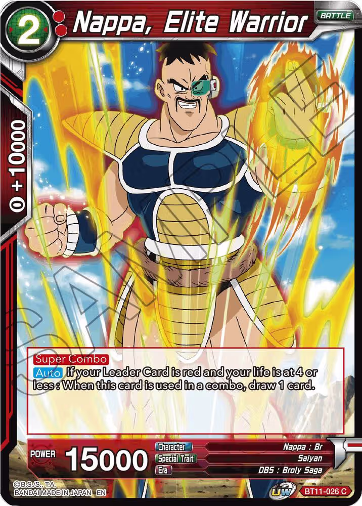 Nappa, Elite Warrior (BT11-026), Vermilion Bloodline — DB Super card price