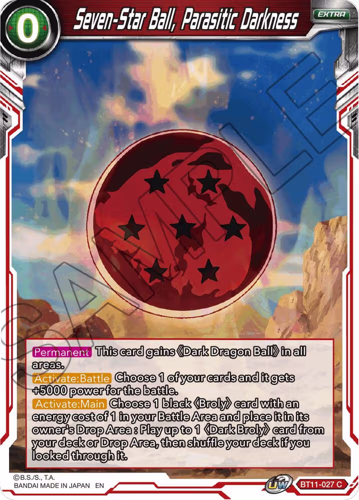 Seven-Star Ball, Parasitic Darkness (BT11-027), Vermilion Bloodline — DB Super card price