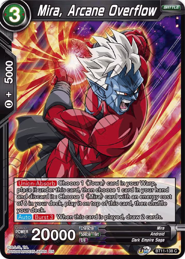 Mira, Arcane Overflow (BT11-138), Vermilion Bloodline — DB Super card price