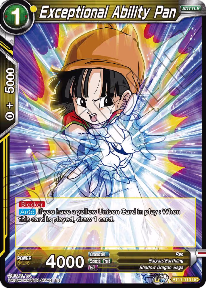 Exceptional Ability Pan (BT11-110), Vermilion Bloodline — DB Super card price