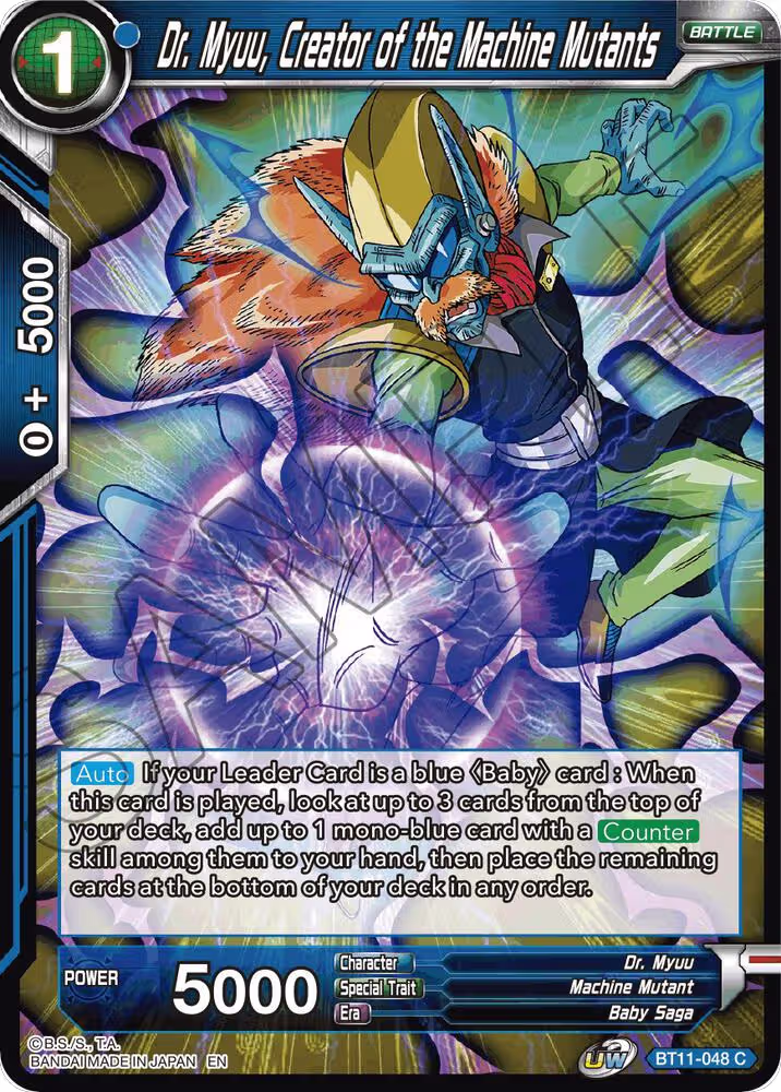 Dr. Myuu, Creator of the Machine Mutants (BT11-048), Vermilion Bloodline — DB Super card price