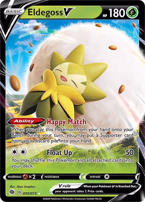 Eldegoss V (05/73), Champion's Path — Pokémon card price