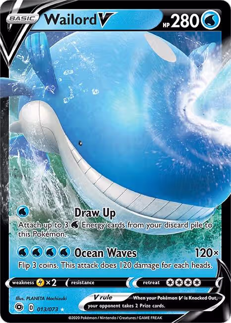 Wailord V (013/073), Champion's Path — Pokémon card price