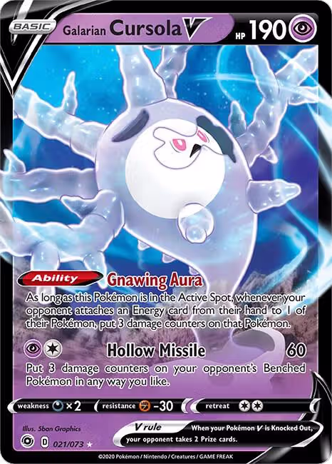 Galarian Cursola V (21/73), Champion's Path — Pokémon card price