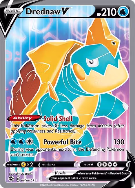 Drednaw V (Full Art) (69/73), Champion's Path — Pokémon card price