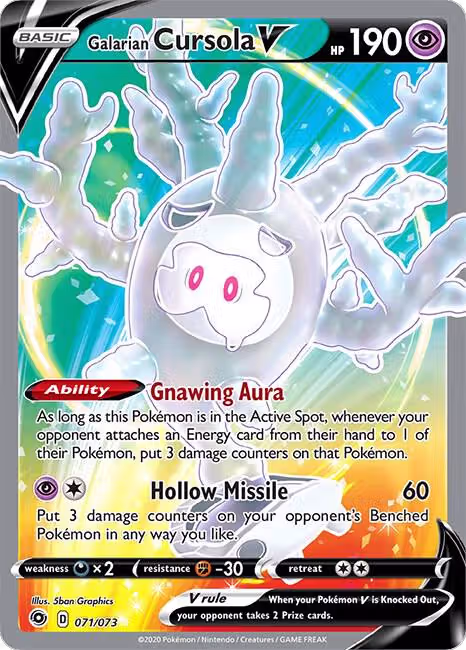 Galarian Cursola V (Full Art) (71/73), Champion's Path — Pokémon card price