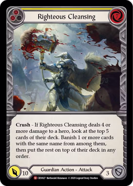 Righteous Cleansing (CRU027), Crucible of War — Flesh & Blood card price