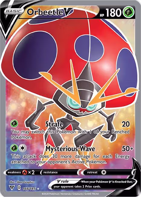 Orbeetle V (Full Art) (166/185), Vivid Voltage — Pokémon card price