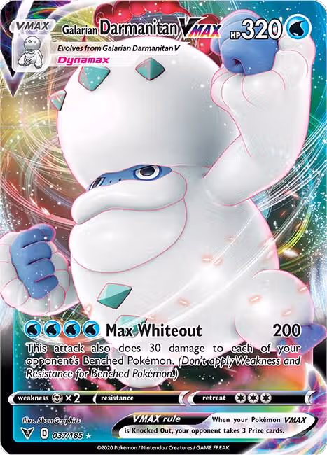 Galarian Darmanitan VMAX (037/185), Vivid Voltage — Pokémon card price