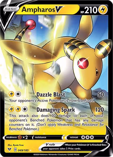 Ampharos V (049/185), Vivid Voltage — Pokémon card price