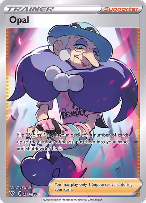 Opal (Full Art) (184/185), Vivid Voltage — Pokémon card price