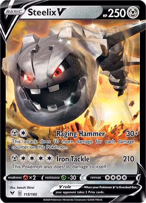 Steelix V (115/185), Vivid Voltage — Pokémon card price
