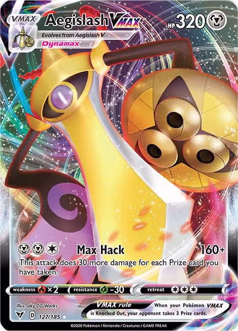 Aegislash VMAX (127/185), Vivid Voltage — Pokémon card price