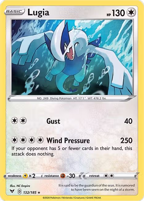 Lugia (132/185), Vivid Voltage — Pokémon card price