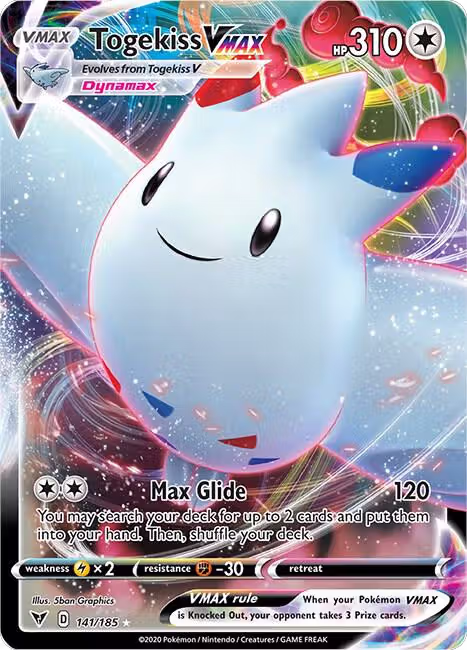 Togekiss VMAX (141/185), Vivid Voltage — Pokémon card price