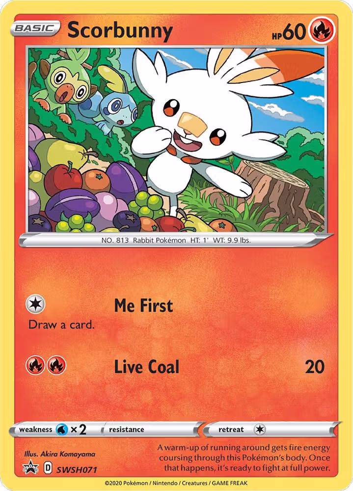 Scorbunny - SWSH071 (SWSH071), Sword & Shield Promo Cards — Pokémon card price