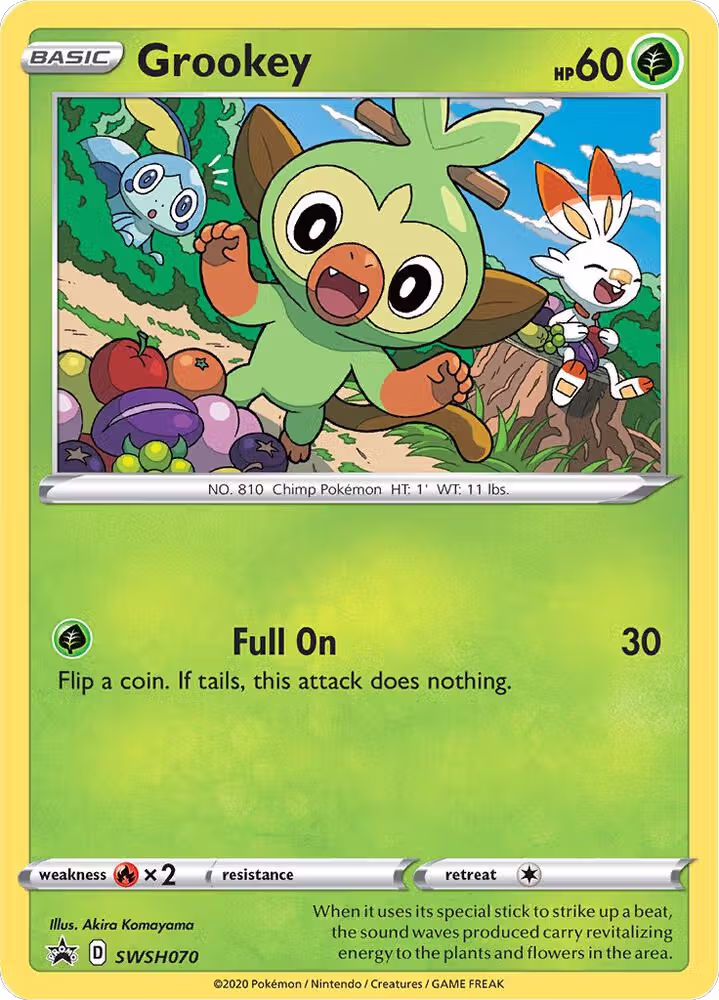Grookey - SWSH070 (SWSH070), Sword & Shield Promo Cards — Pokémon card price