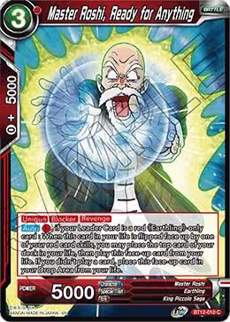 Master Roshi, Ready for Anything (BT12-010), Vicious Rejuvenation — DB Super card price