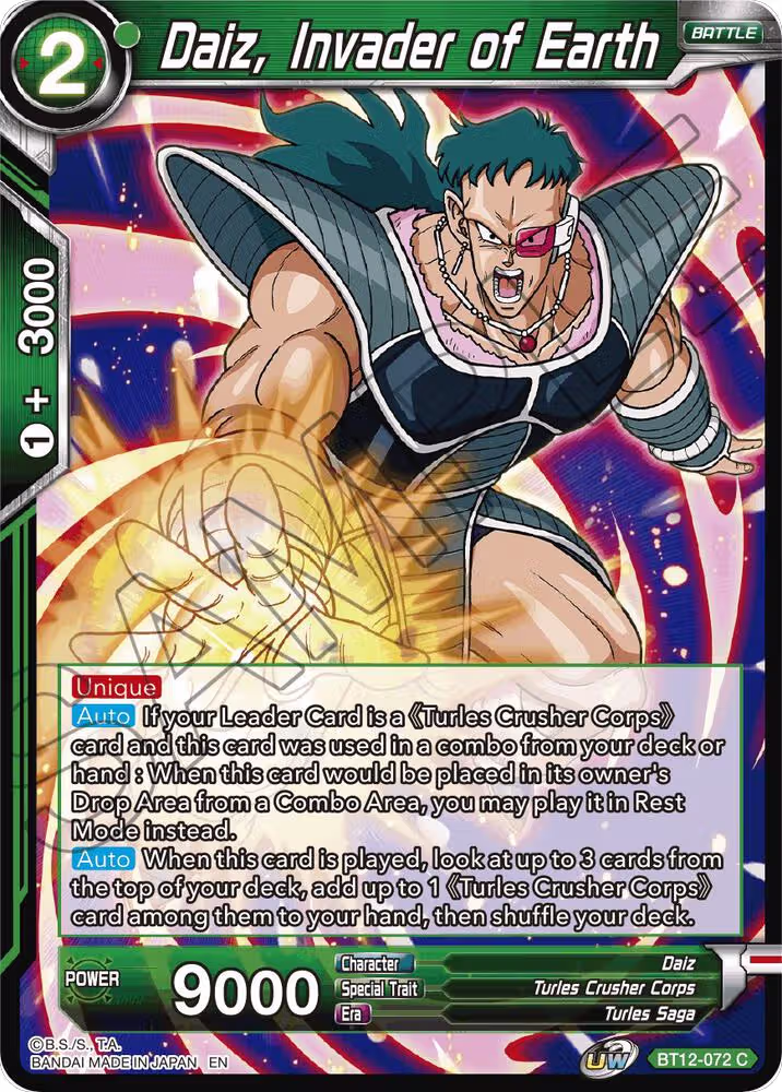 Daiz, Invader of Earth (BT12-072), Vicious Rejuvenation — DB Super card price
