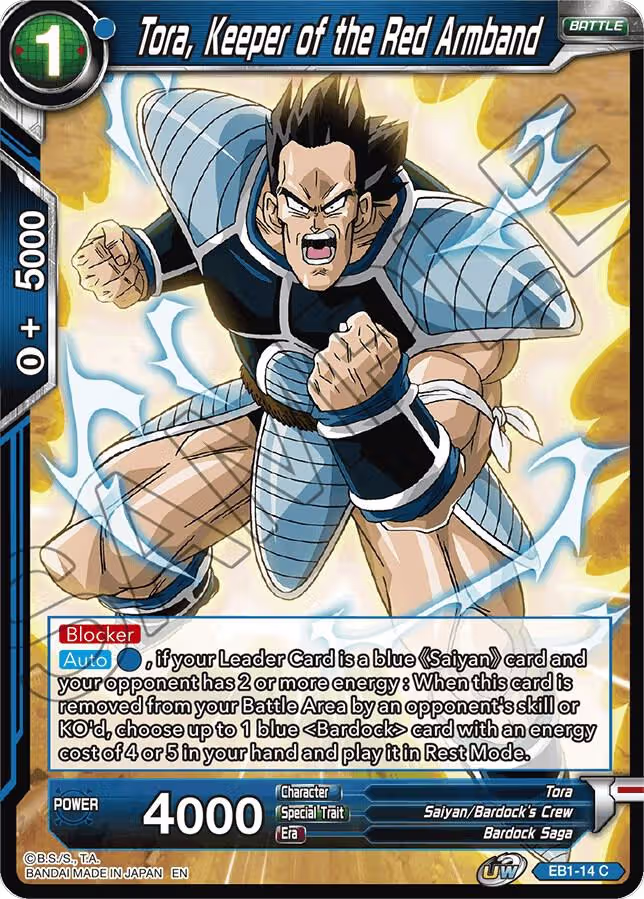 Tora, Keeper of the Red Armband (EB1-14), Battle Evolution Booster — DB Super card price