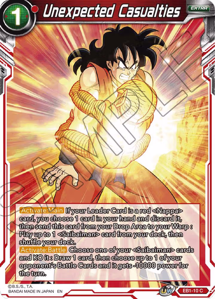 Unexpected Casualties (EB1-10), Battle Evolution Booster — DB Super card price