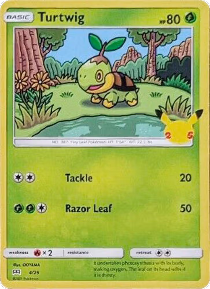 Turtwig - 4/25 (004/025), McDonald's 25th Anniversary Promos — Pokémon card price