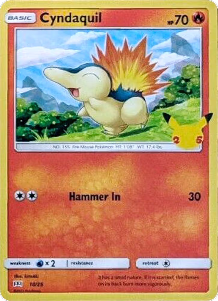 Cyndaquil - 10/25 (010/025), McDonald's 25th Anniversary Promos — Pokémon card price
