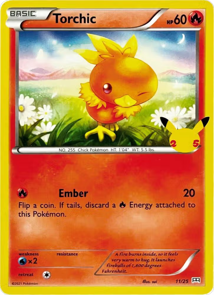 Torchic - 11/25 (011/025), McDonald's 25th Anniversary Promos — Pokémon card price