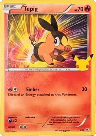 Tepig - 13/25 (013/025), McDonald's 25th Anniversary Promos — Pokémon card price