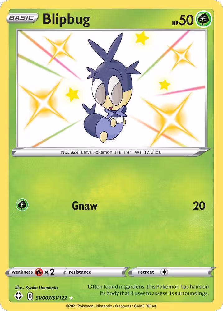Blipbug (SV007/SV122), Shining Fates: Shiny Vault — Pokémon card price