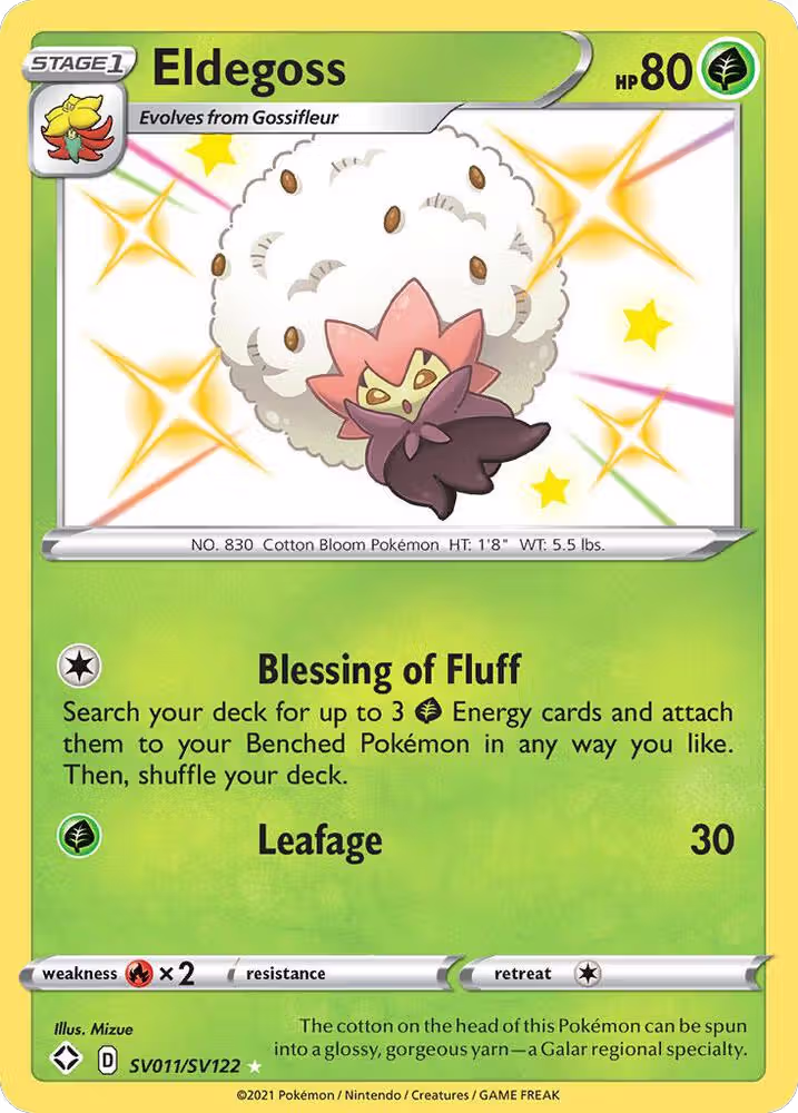 Eldegoss (SV011/SV122), Shining Fates: Shiny Vault — Pokémon card price