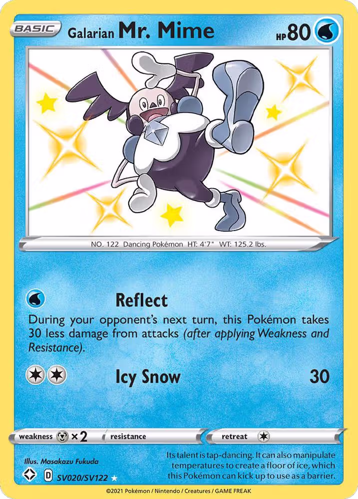 Galarian Mr. Mime (SV020/SV122), Shining Fates: Shiny Vault — Pokémon card price