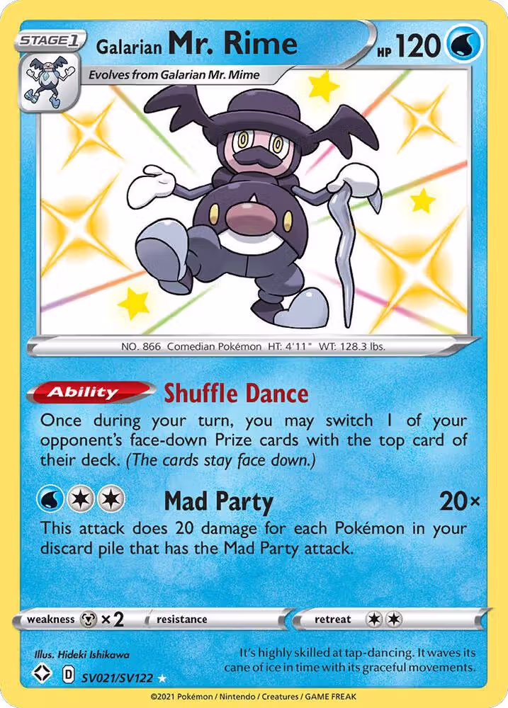 Galarian Mr. Rime (SV021/SV122), Shining Fates: Shiny Vault — Pokémon card price