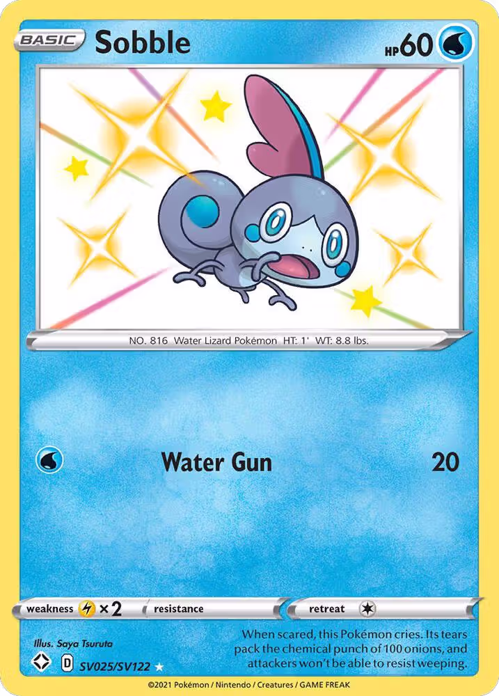 Sobble (SV025/SV122), Shining Fates: Shiny Vault — Pokémon card price