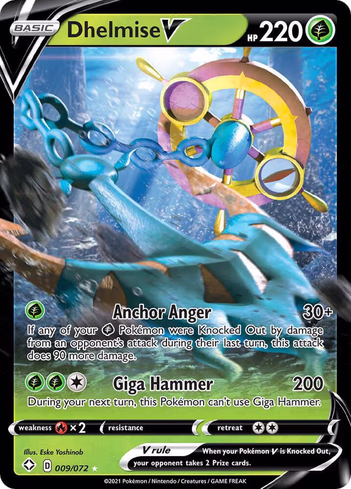 Dhelmise V (009/072), Shining Fates — Pokémon card price